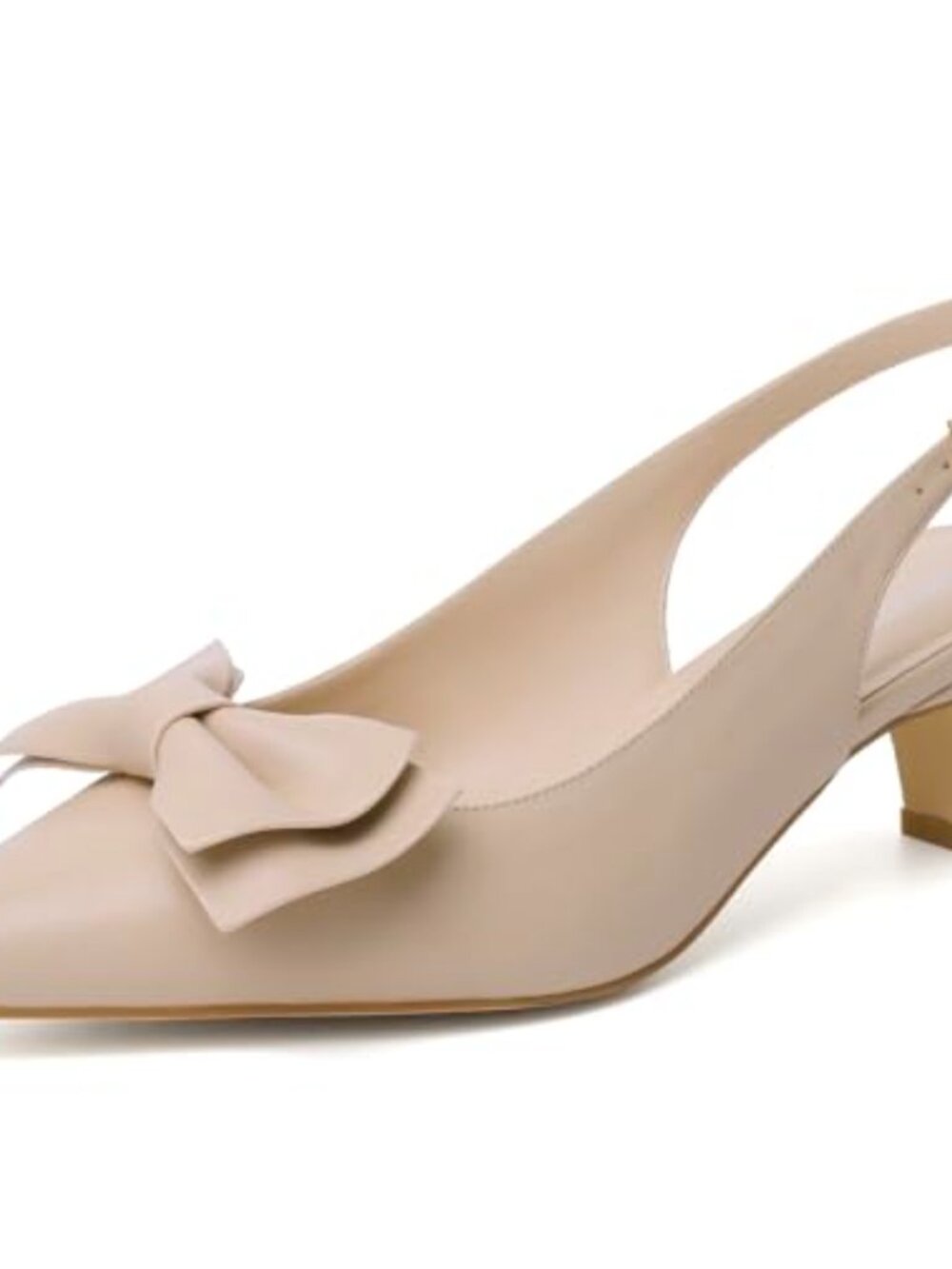 Susanny Women's Slingback Kitten Heels Pointed Toe Strappy Dress Pumps